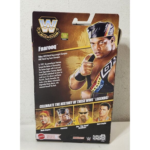 WWE Elite Legends FAAROOQ Series 24 CHASE Action Figure Target Mattel Purple NEW - Picture 5 of 6
